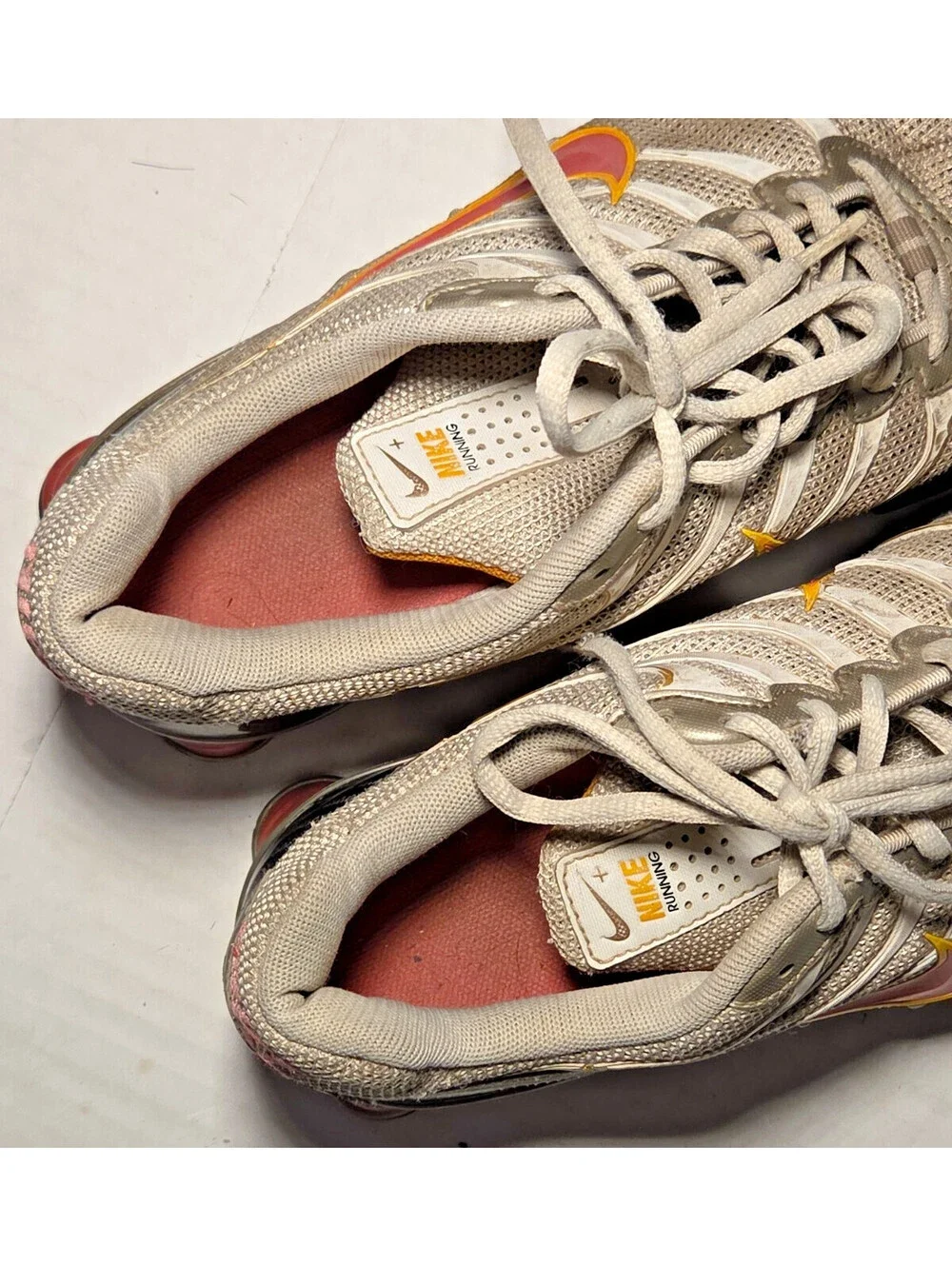 Nike Shox NZ Womens 9 318164-161 Gold Pink Orange 2008 Y2K Shoes